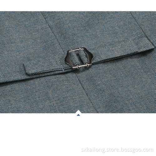 Men's 5 Buttons Full Back Vest